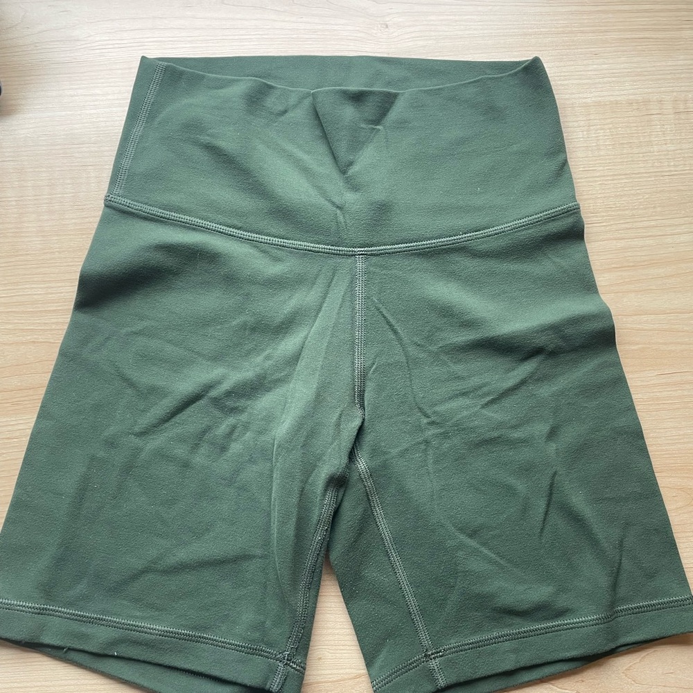 TNA Green Bike Shorts High-Waisted Performance